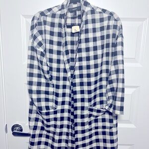 New! Forever 21 Black/White Checker Print Open Jacket